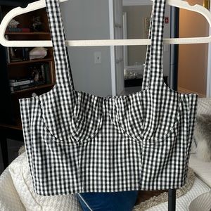 Capulet plaid cropped top